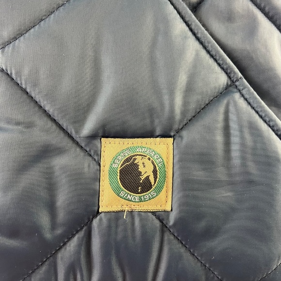 Men's Vintage Berne Apparel Quilted Vest Navy Blue No Tag - Picture 3 of 5